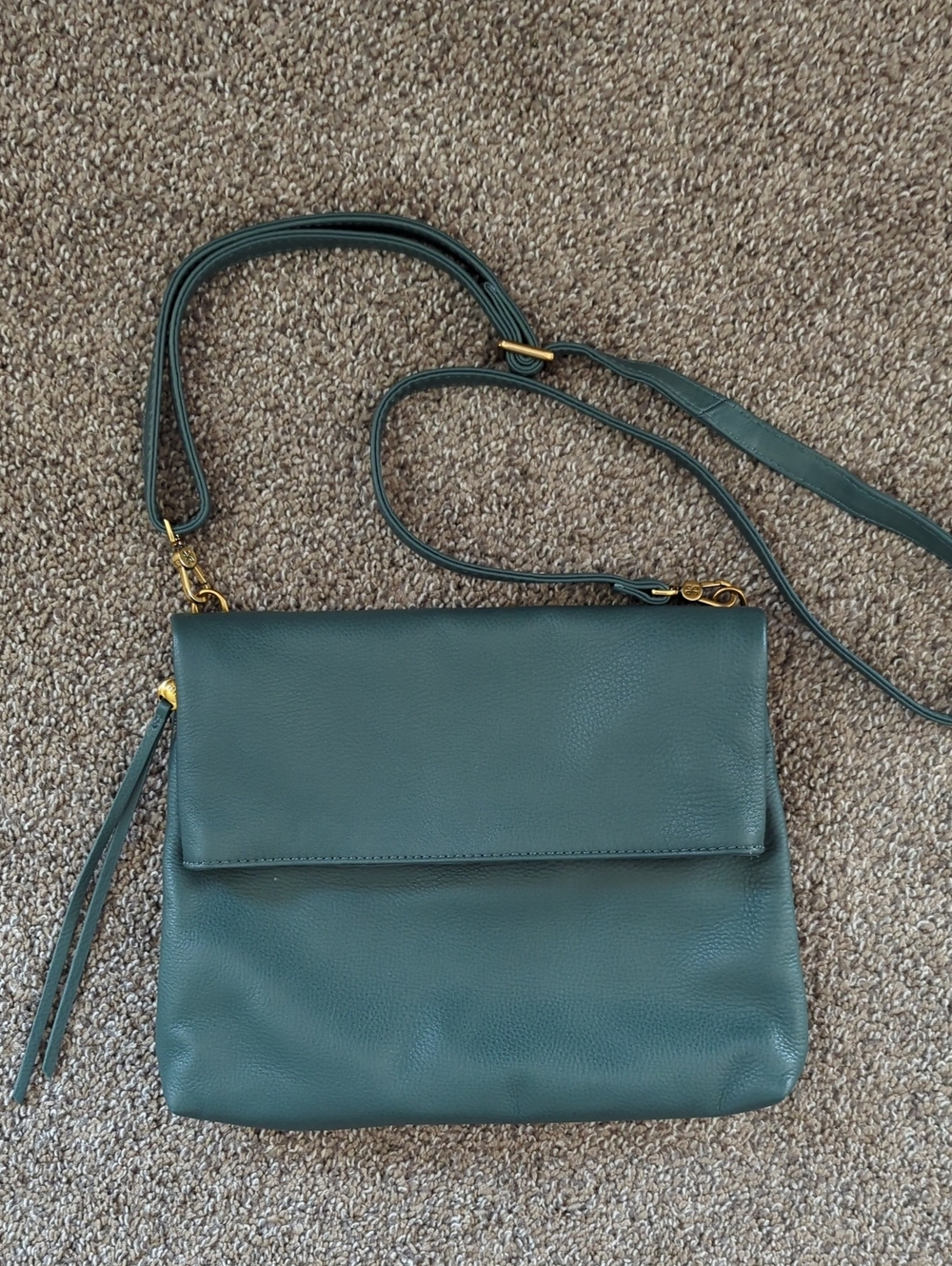 HOBO Teal Green Draft Crossbody Bag